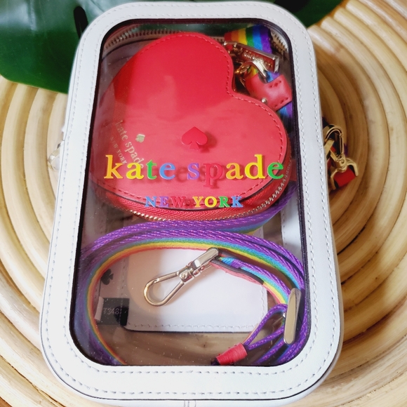 🆕 North south phone crossbody with heart coin purse crossbody pride rainbow